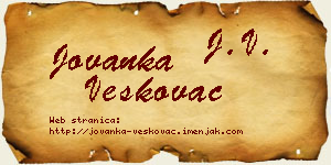 Jovanka Veškovac vizit kartica